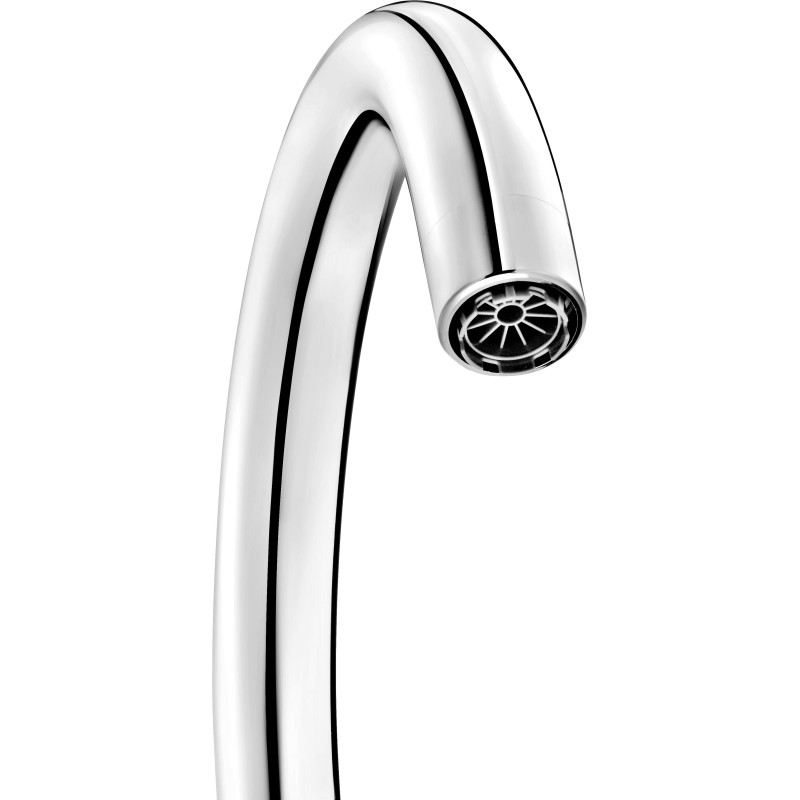 Deante Змішувач для кухні Low pressure,довж.виливу - 183мм, поворотний, 1важіль, 3-е підкл., хром (BEZ_062H)