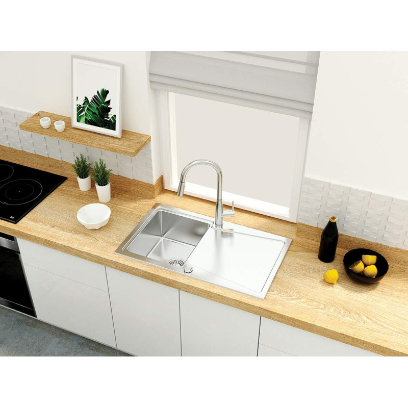 Deante Змішувач для кухні Lukrecja, довж.виливу - 229мм, витяжний, 1 важіль, хром (BDH_072M)