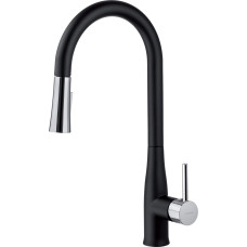 Deante Змішувач для кухні Lukrecja, довж.виливу - 229мм, витяжний, 1 важіль, чорний-хром (BDH_B720)