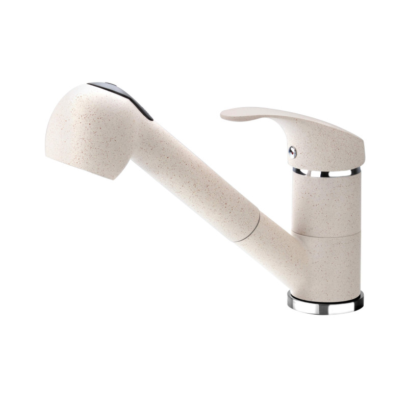 Deante Змішувач для кухні Pepe, довж.виливу - 198мм, витяжний, 1 важіль, пісок (BDP_771M)