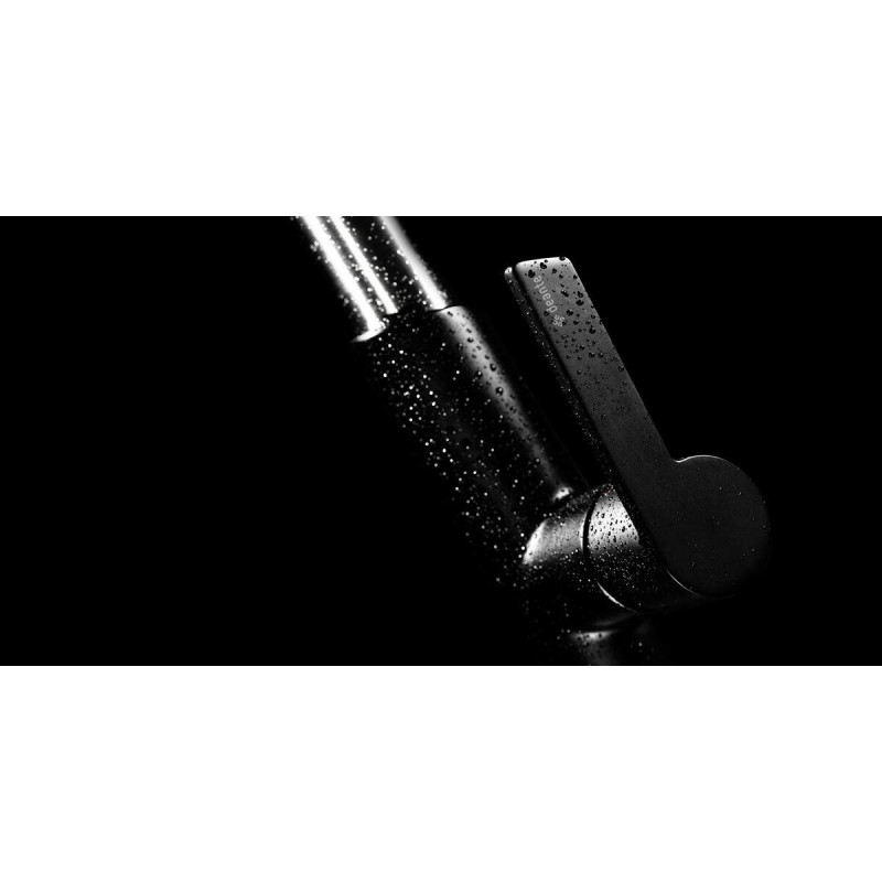 Deante Змішувач для кухні Silia, довж.виливу - 232мм, витяжний, 1 важіль, чорний-сталь (BQS_B730)