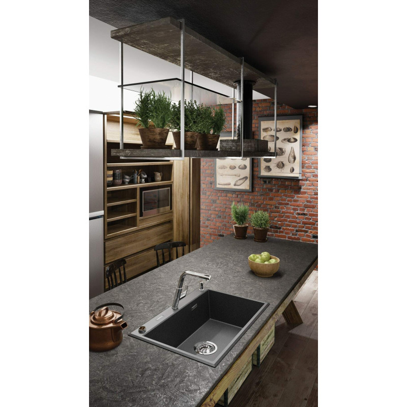 Deante Змішувач для кухні Silia, довж.виливу - 233мм, витяжний, 1 важіль, хром (BQS_073M)