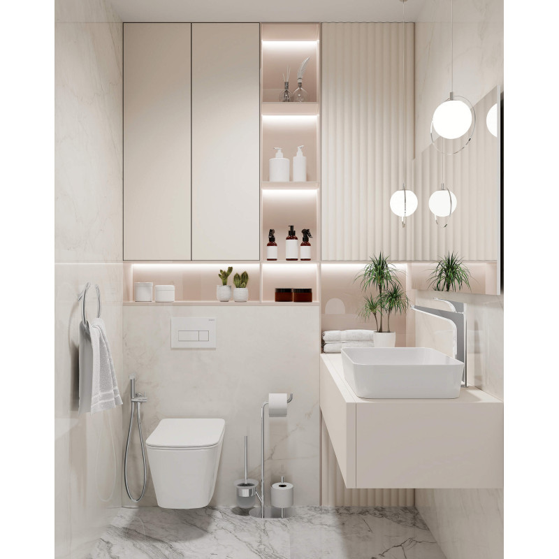 Deante Кнопка зливу slim до інсталяцій прихованого монтажу, біла (CST_A51P)