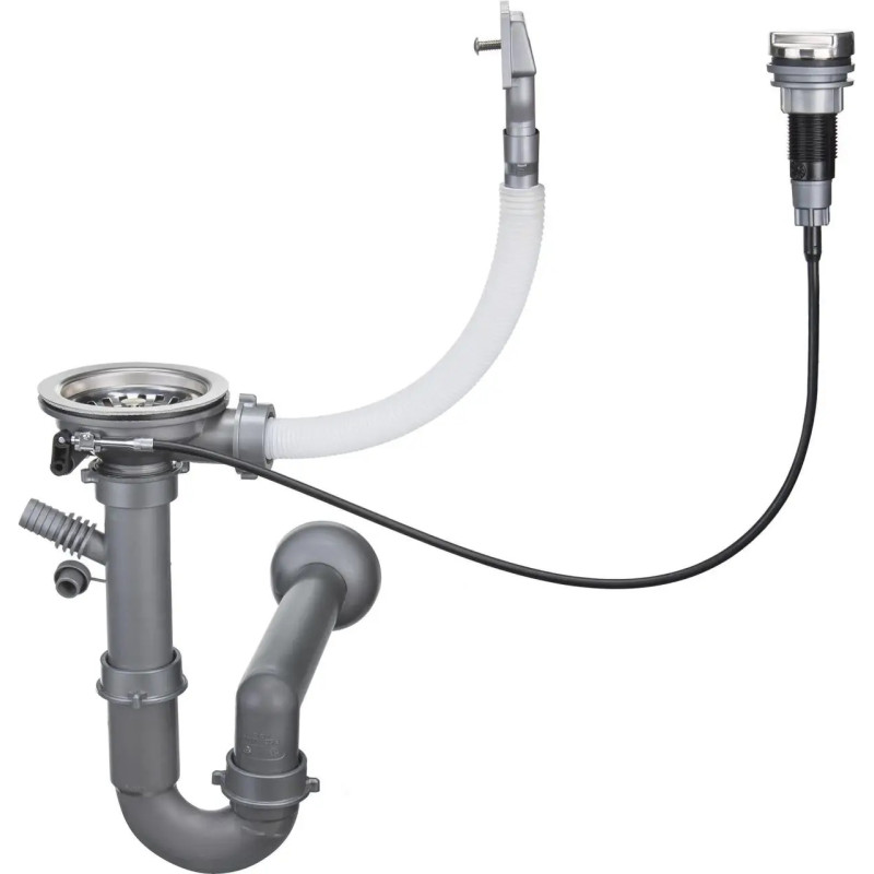 Deante Мийка кухонна Andante, граніт, прямокутник, з крилом, 780х490х194мм, чаша - 1, накладна, графіт (ZQN_2113)