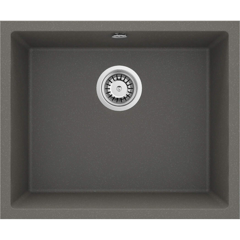 Deante Мийка кухонна Corda, граніт, квадрат, без крила, 550х460х204мм, чаша - 1, вбудована, антрацит (ZQA_T10C)