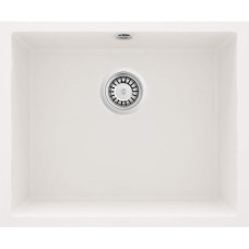 Deante Мийка кухонна Corda, граніт, квадрат, без крила, 550х460х204мм, чаша - 1, врізна, алебастр (ZQA_A10C)