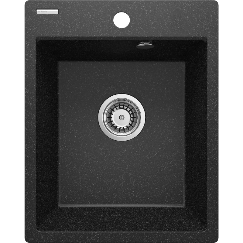 Deante Мийка кухонна Corio, граніт, прямокут., без крила, 400x500x211мм, чаша - 1, врізна, графіт (ZRC_2103)