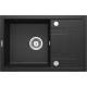 Deante Мийка кухонна Corio, граніт, прямокутник, з крилом, 670х440х175мм, чаша - 1, накладна, графіт (ZRC_2113)
