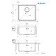 Deante Мийка кухонна Egeria, нерж.сталь, прямокут., без крила, 490x440x230мм, чаша - 1, врізна/під стільницю, матова сталь (ZPE_010D)