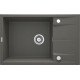 Deante Мийка кухонна Eridan, граніт, прямокут., з крилом, 780х500х210мм, чаша - 1, накладна, антрацит (ZQE_T11B)