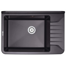 Deante Мийка кухонна Garden, полістирол, прямокут., без крила, 505х350х252мм, чаша - 1, до стіни, графіт (ZYT_211A)