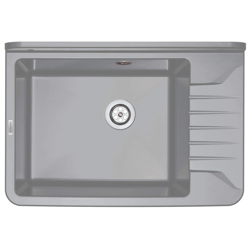 Deante Мойка кухонная Garden, полистирол, прямоуг., без крыла, 505х350х252мм, чаша - 1, к стене, серый (ZYT_311A)