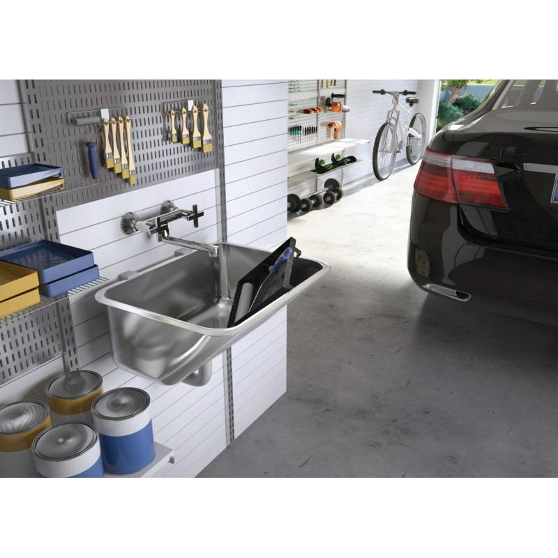 Deante Мийка кухонна Household, нерж.сталь, прямокутник, без крила, 533х433х220мм, чаша - 1, підвісна, нерж (ZYK_0100)