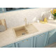 Deante Мийка кухонна Leda, граніт, прямокутник, з крилом, 670х440х164мм, чаша - 1, накладна, пісок (ZRD_7113)