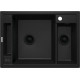 Deante Мийка кухонна Magnetic, граніт, прямокутник, без крила, 690х500х219мм, чаша - 1.5, накладна, чорний (ZRM_N503)