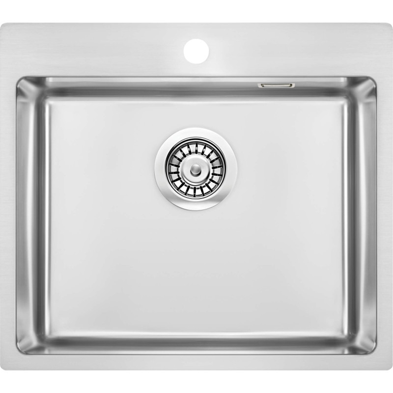 Deante Мийка кухонна Olfato, нерж.сталь, квадрат, без крила, 550х505х200мм, чаша - 1, універсальна, нерж (ZPO_010B)