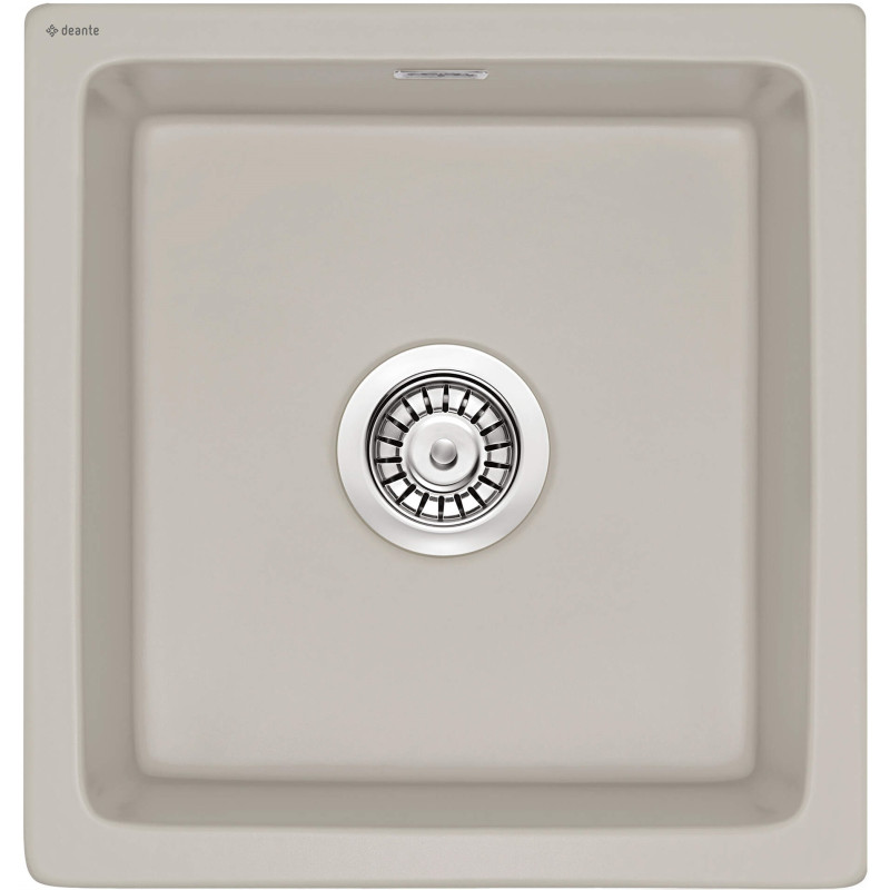 Deante Мийка кухонна Sabor, кераміка, квадрат, без крила, 450х478х217мм, чаша - 1, врізна+накладна, капучiно (ZCB_C103)