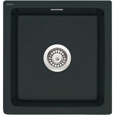 Deante Мийка кухонна Sabor, кераміка, квадрат, без крила, 450х478х217мм, чаша - 1, врізна+накладна, чорний (ZCB_N103)