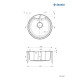 Deante Мийка кухонна Solis, граніт, круг, без крила, 480х480х194мм, чаша - 1, накладна, графіт (ZRS_2803)