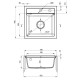 Deante Мийка кухонна Zorba, граніт, квадрат, без крила (ZQZ_S103)
