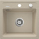 Deante Мийка кухонна Zorba, граніт, квадрат, без крила, 440х440х184мм, чаша - 1, накладна, пісок (ZQZ_7103)