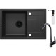 Deante Набір для кухні Corio, гранітна мийка ZQN_N113 + зміш. BMO_062M + дозатор ZZZ_000D, графіт (ZRCC2113)