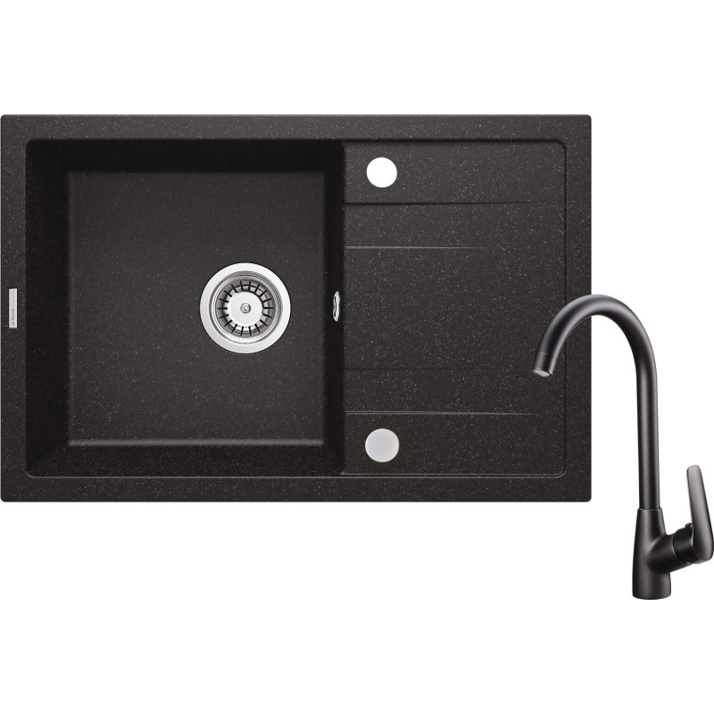 Deante Набір для кухні Corio, гранітна мийка ZRC_2113 + зміш. BMO_N62M, графіт (ZRCB2113)