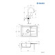 Deante Набір для кухні Leda, гранітна мийка ZRD_7113 + зміш. BEN_762M, пісок (ZRDA7113)