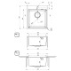 Deante Набір для кухні Olfato стальна мийка ZPO_010A + зміш. BQO_F72M, матова сталь (ZPOE010A)