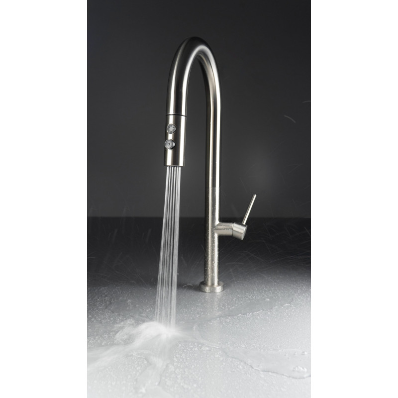 Deante Набір для кухні Olfato стальна мийка ZPO_010C + зміш. BQO_F72M, матова сталь (ZPOE010C)