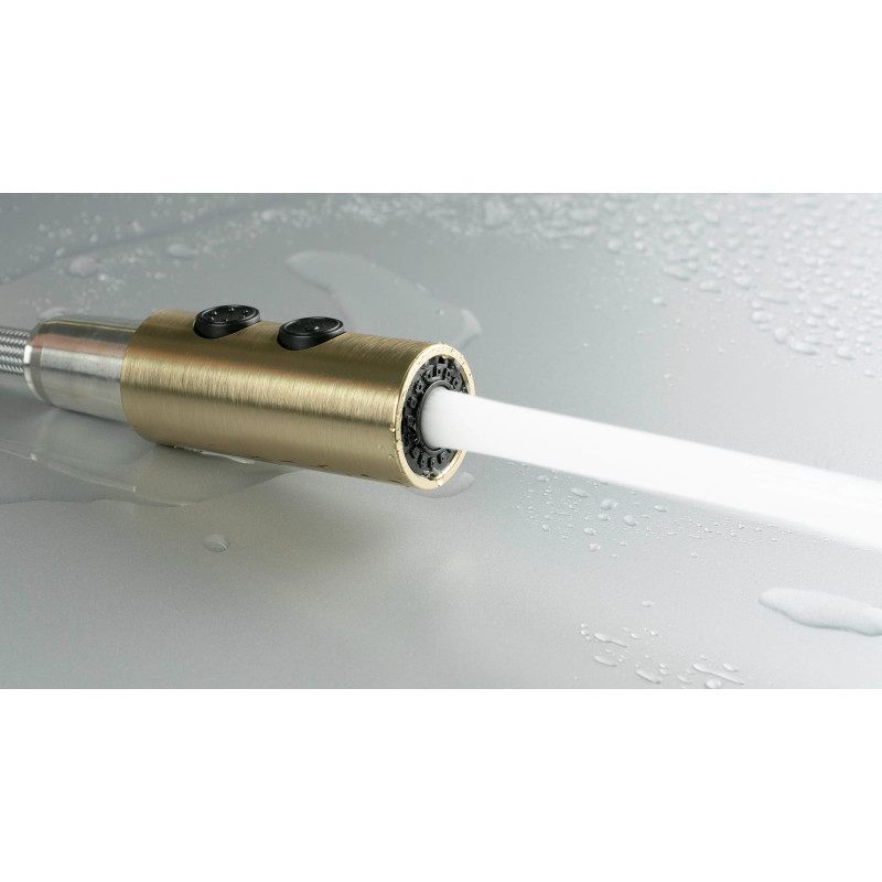 Deante Набір для кухні Olfato стальна мийка ZPO_R10B + зміш. BQO_R72M, брашоване золото (ZPOER10B)