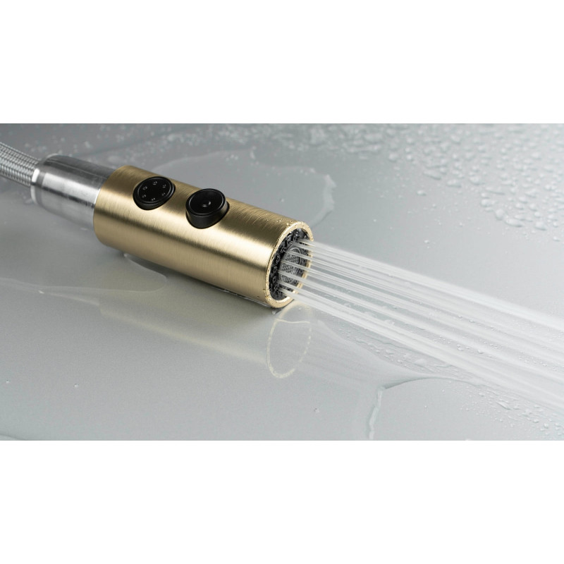 Deante Набір для кухні Olfato стальна мийка ZPO_R10B + зміш. BQO_R72M, брашоване золото (ZPOER10B)