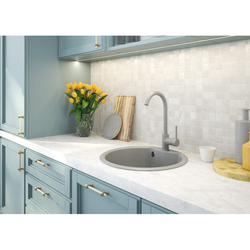 Deante Набір для кухні Solis, гранітна мийка ZRS_S803 + зміш. BEU_S62M, сірий (ZRSBS803)