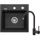 Deante Набір для кухні Zorba, гранітна мийка ZQZ_2103 + зміш. BEN_262M, графіт-хром (ZQZA2103)
