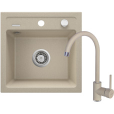 Deante Набір для кухні Zorba, гранітна мийка ZQZ_7103 + зміш. BEN_762M, пісок (ZQZA7103)