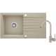 Deante Набір для кухні Zorba, гранітна мийка ZQZ_7113 + зміш. BEN_762M, пісок (ZQZV7113)