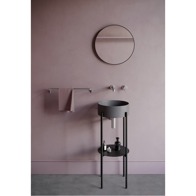 Deante SILIA Гранітний умивальник, для стільниці, антрацит металік (CQS_TU4S)