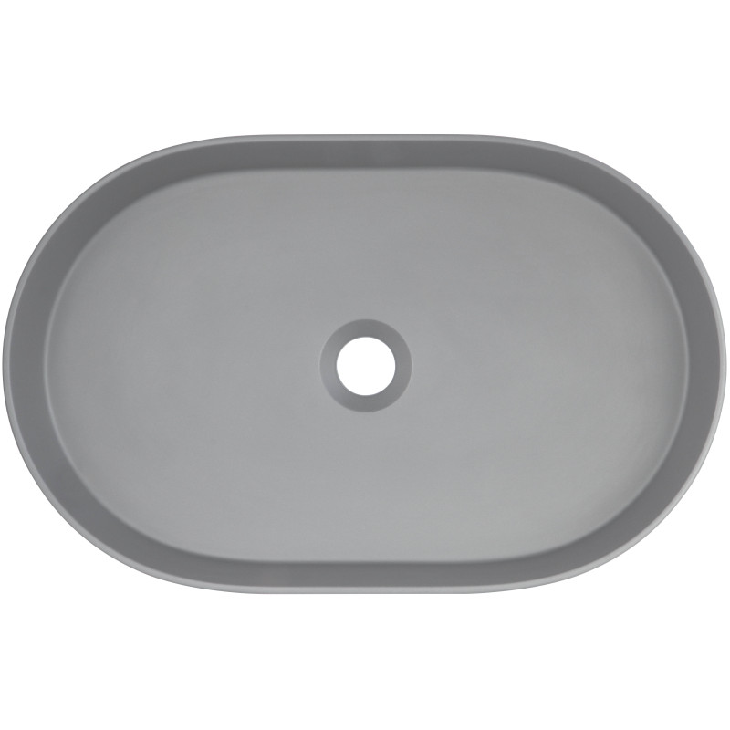Deante SILIA Гранітний умивальник, овальна, сірий металік (CQS_SU6S)