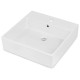 Deante Раковина Temisto кераміка, квадрат, без крила, 500х500х170мм, чаша - 1, накладна, білий (CDT_6U5S)