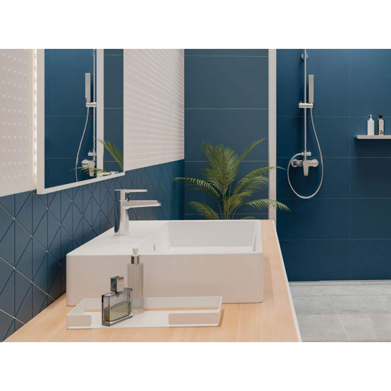 Deante Раковина Temisto кераміка, квадрат, без крила, 500х500х170мм, чаша - 1, накладна, білий (CDT_6U5S)