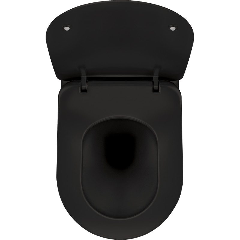 Deante Унітаз підвісний Peonia безобідковий, сидіння в комплекті, чорний (CDEDNZPW)