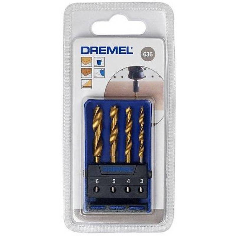 Dremel Набір свердел по дереву , 4шт (26150636JA)