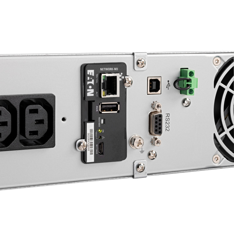 Eaton Джерело безперебійного живлення 9E, 1000VA/900W, RM 2U, LCD, USB, RS232, 4xC13 (9E1000IR)