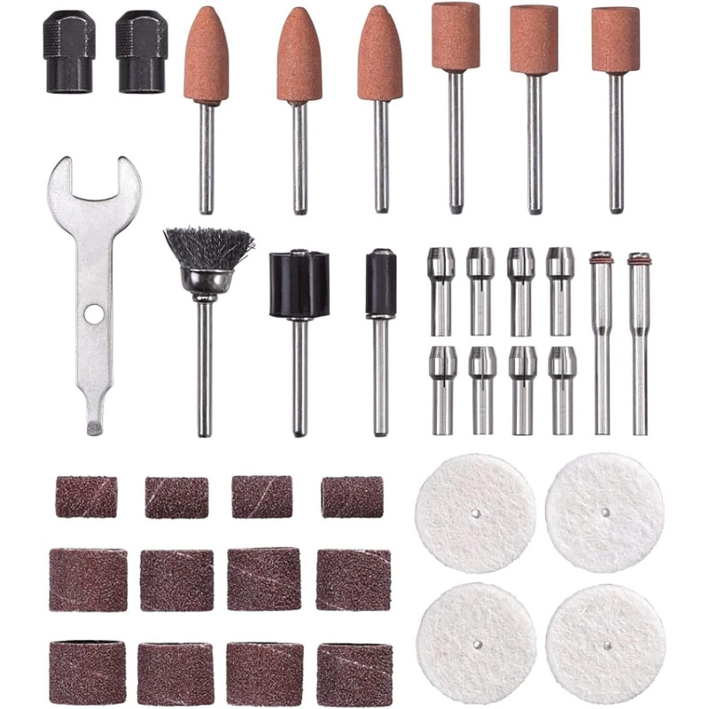 Einhell Набір оснастки до гнучкого валу точила і граверу, 38 шт, KWB (510951)