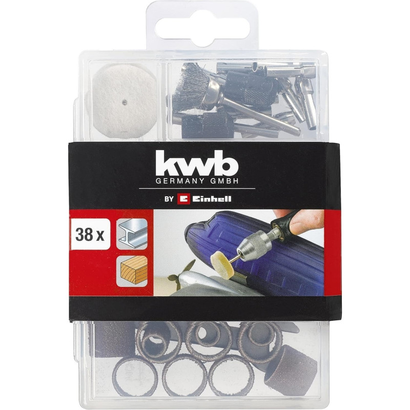 Einhell Набір оснастки до гнучкого валу точила і граверу, 38 шт, KWB (510951)