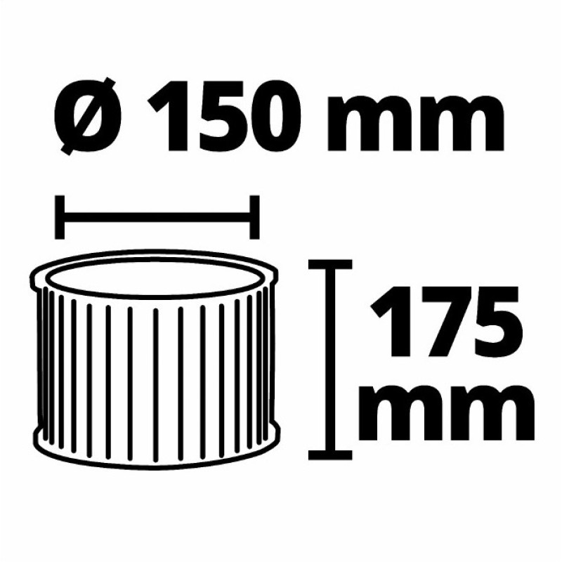 Einhell Фільтр гофрований класу L до пилососів SACL (2351126)