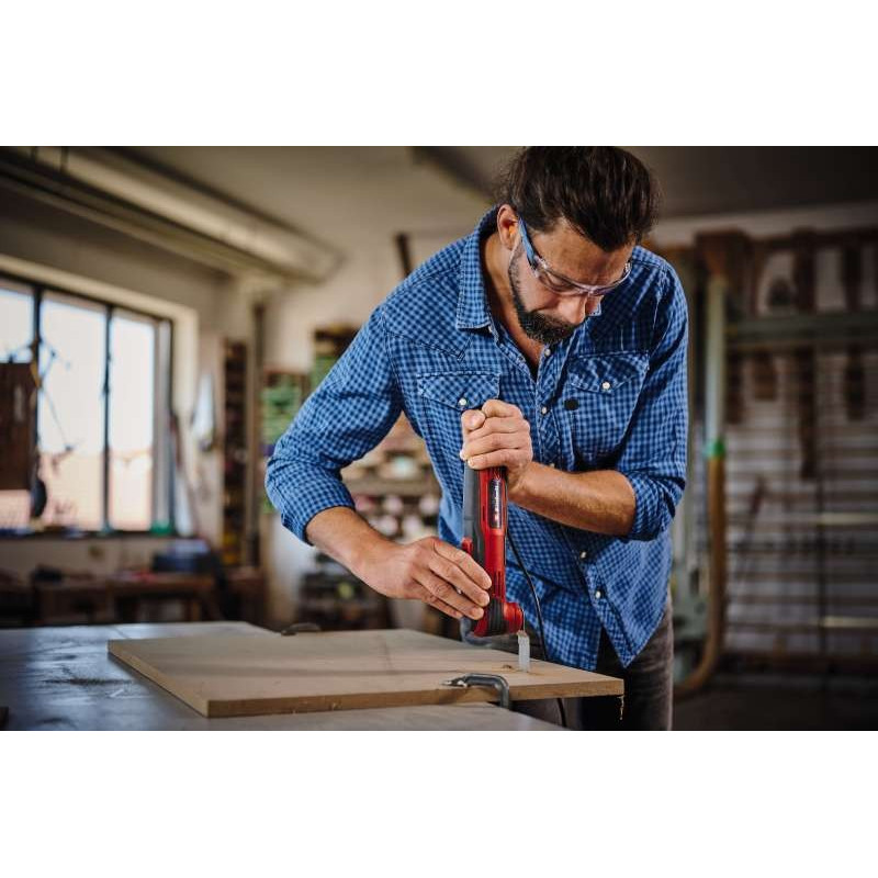 Einhell Багатофункціональний інструмент TC-MG 250 CE, 250Вт, 11000-20000об•хв, набір насадок, 1.02кг (4465185)