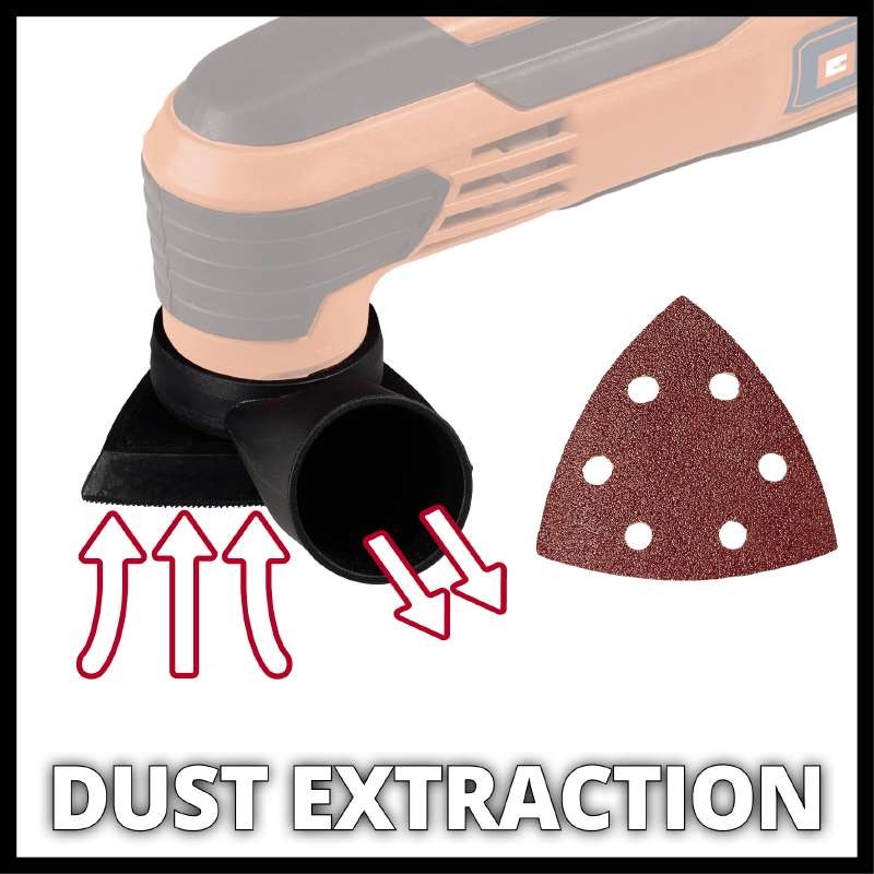 Einhell Багатофункціональний інструмент TC-MG 250 CE, 250Вт, 11000-20000об•хв, набір насадок, 1.02кг (4465185)