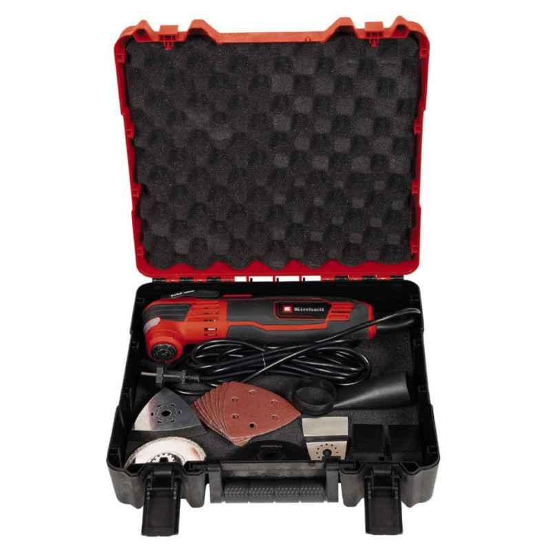 Einhell Багатофункціональний інструмент TE-MG 350 EQ, 350Вт, 11000-20000об•хв, LED, набір насадок, кейс, 1.31кг (4465155)