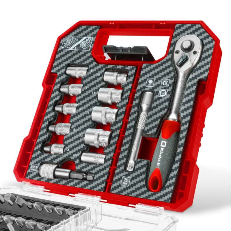 Einhell Набір біт і головок з тріскачкою 37 шт в L-Case (109022)